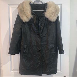 Penny Lane Vintage Black leather coat
